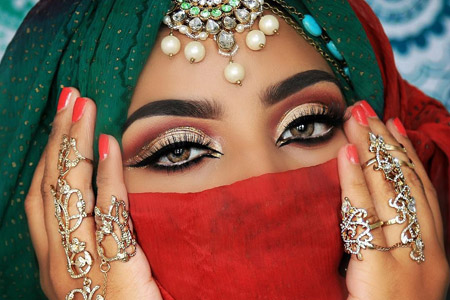 آرایش چشم هندی عروس 9