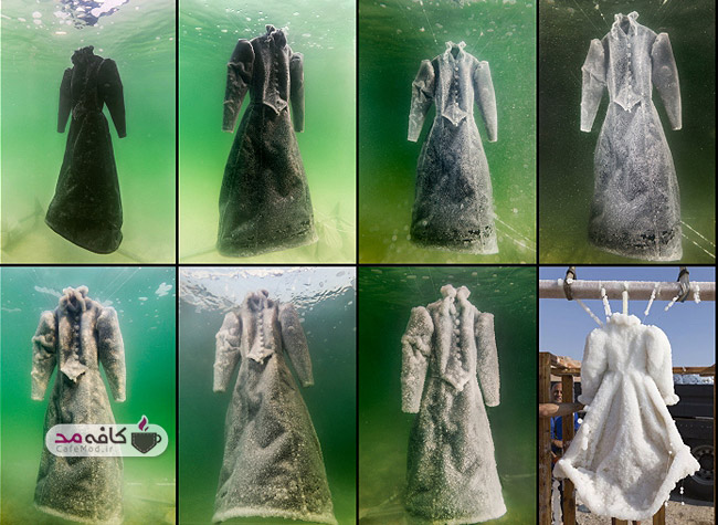 ساخت لباس عروس با نمک های دریایی