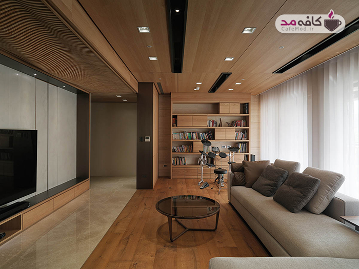 دکوراسیون خانه با طراحی متمرکز بر عناصر چوبی