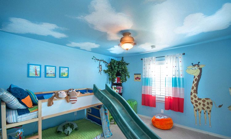 طراحی سقف اتاق خواب کودک