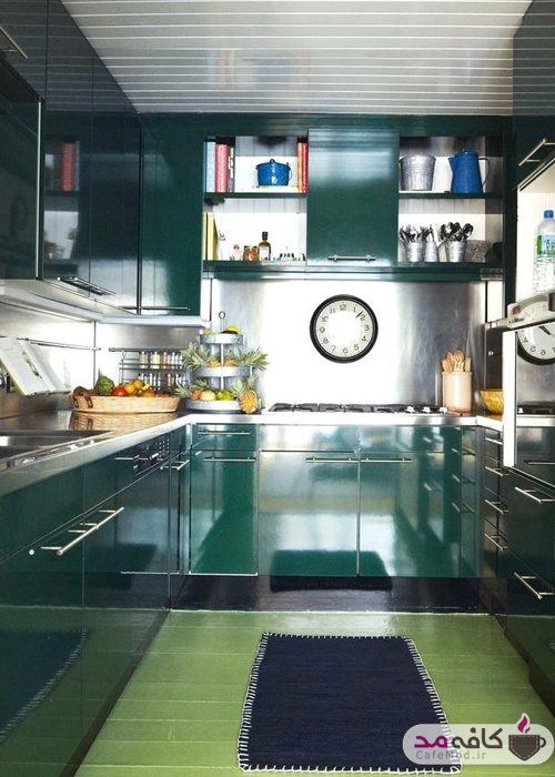 آشپزخانه با رنگ سبز