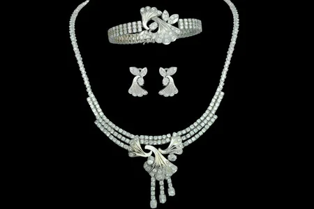 مدل ست جواهرات طلای سفید  11