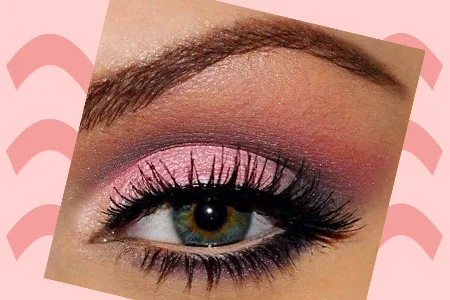 آموزش آرایش چشم صورتی 2