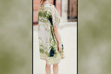 آموزش تبدیل روسری به لباس 2