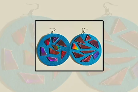 آموزش گوشواره نمدی گرد 2