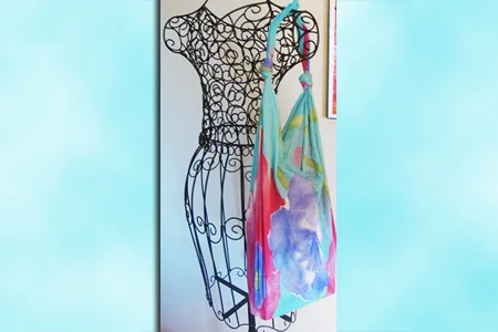 آموزش دوخت کیف با روسری 1