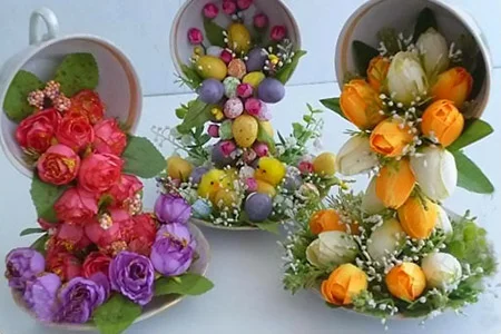 آموزش ساخت فنجان گل دکوری  6