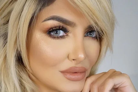 مدل آرایش مجلسی صورت 10