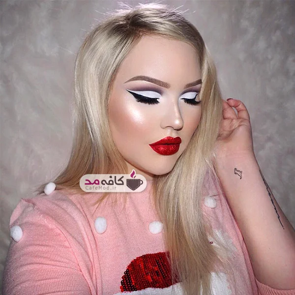 مدل آرایش کامل صورت زمستانه