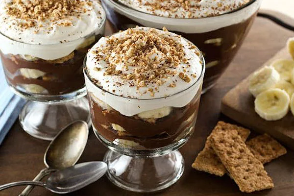 پودینگ شکلاتی و موز 4