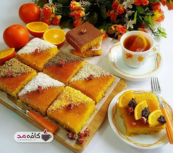 پخت کیک خیس پرتقالی