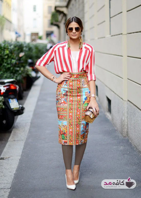 استایل طرح دار print on print