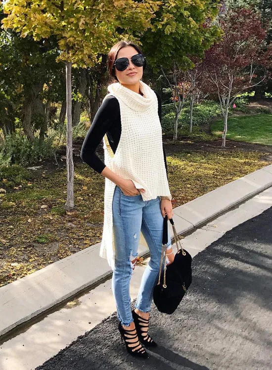 روش‌های مختلف برای استفاده از ژاکت بافتنی در استایل زنانه