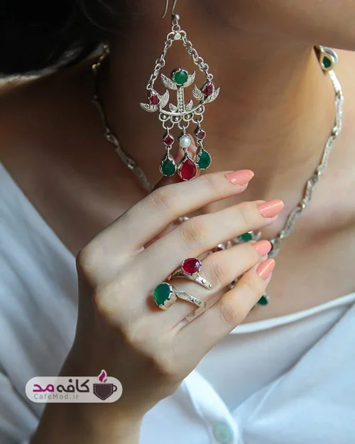 مدل زیورآلات نقره و سنگ