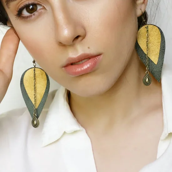 مدل گوشواره دست ساز چرم